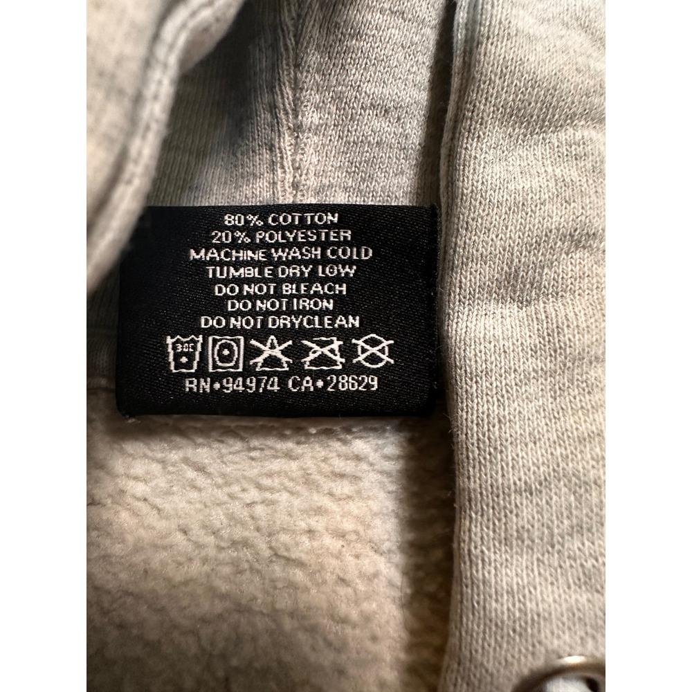 Stussy Mens Heather Gray Sleeve Logo Fleece Pullover Hoodie Size L Z40SAGR018 - Picture 5 of 8